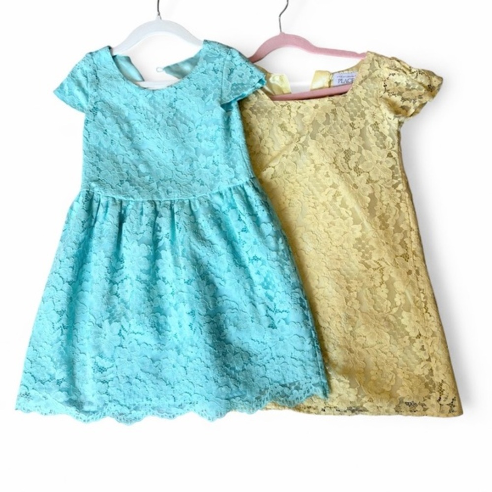 Girls Lace Ruffle Shift Dress Bundle 5T NEW Children’s place - Picture 1 of 8